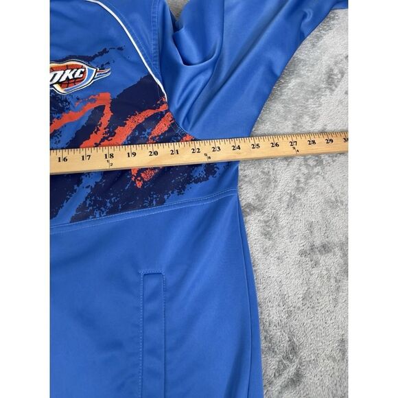 Vintage Y2K Oklahoma City Thunder Full Zip Track Jacket Men's Size Small Blue - Picture 9 of 11